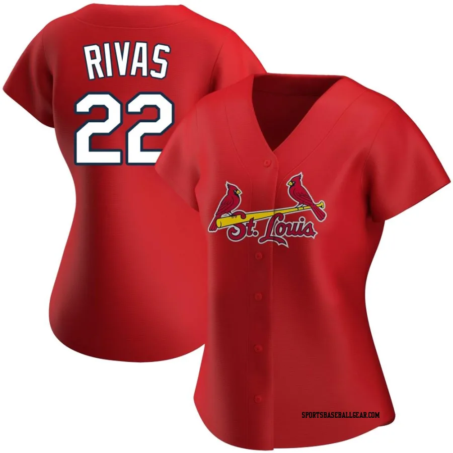 Alfonso Rivas Women's St. Louis Cardinals Red Authentic Alternate Jersey