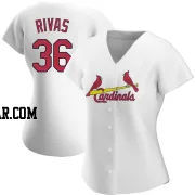 Alfonso Rivas Women's St. Louis Cardinals White Authentic Home Jersey