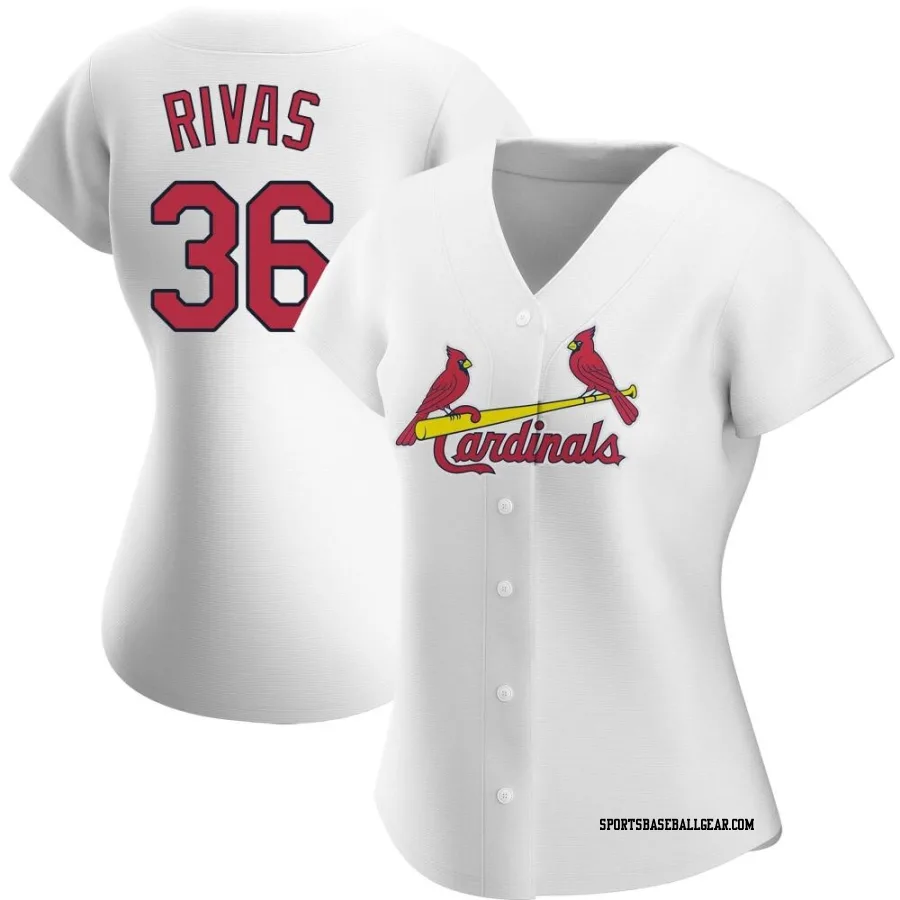 Alfonso Rivas Women's St. Louis Cardinals White Authentic Home Jersey