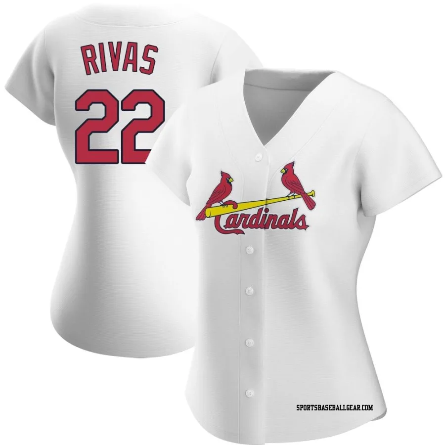 Alfonso Rivas Women's St. Louis Cardinals White Replica Home Jersey