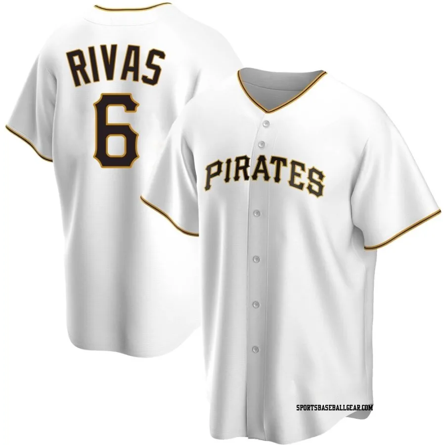 Alfonso Rivas Youth Pittsburgh Pirates White Replica Home Jersey