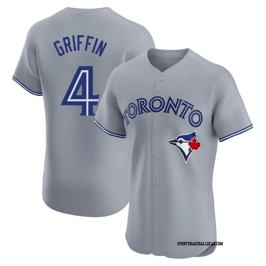 Alfredo Griffin Men's Toronto Blue Jays Gray Elite Road Jersey