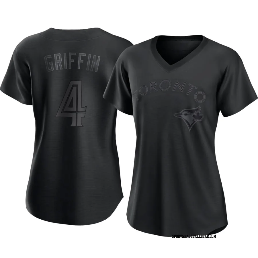 Alfredo Griffin Women's Toronto Blue Jays Black Replica Pitch Fashion Jersey