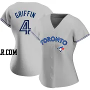 Alfredo Griffin Women's Toronto Blue Jays Gray Authentic Road Jersey