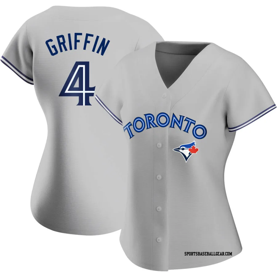 Alfredo Griffin Women's Toronto Blue Jays Gray Replica Road Jersey