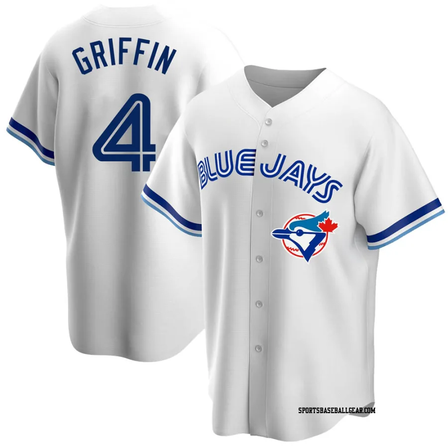 Alfredo Griffin Youth Toronto Blue Jays White Replica Home Cooperstown Collection Jersey