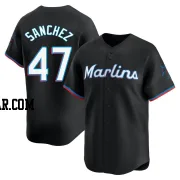 Ali Sanchez Men's Miami Marlins Black Limited Alternate Jersey