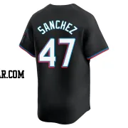 Ali Sanchez Men's Miami Marlins Black Limited Alternate Jersey