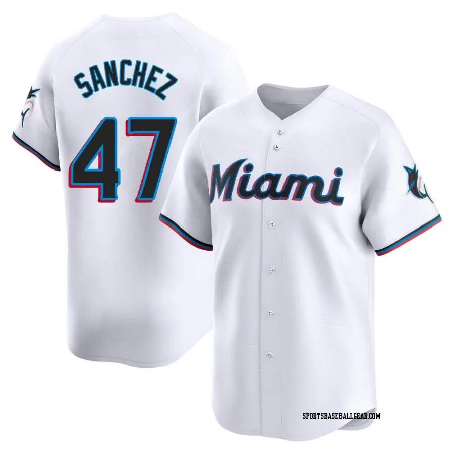 Ali Sanchez Men's Miami Marlins White Limited Home Jersey