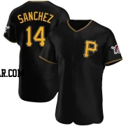 Ali Sanchez Men's Pittsburgh Pirates Black Authentic Alternate Jersey