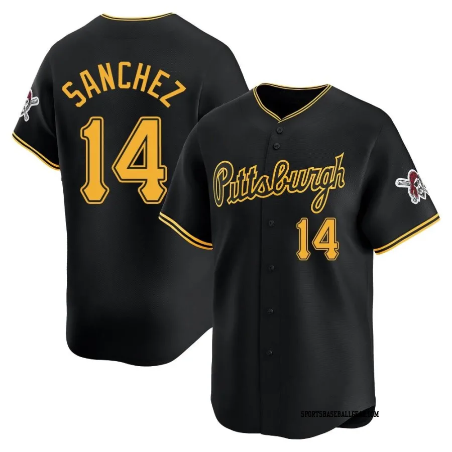 Ali Sanchez Men's Pittsburgh Pirates Black Limited Alternate Jersey