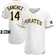 Ali Sanchez Men's Pittsburgh Pirates White Authentic Home Jersey