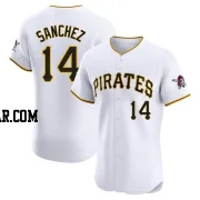 Ali Sanchez Men's Pittsburgh Pirates White Elite Home Jersey