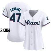 Ali Sanchez Women's Miami Marlins White Limited Home Jersey