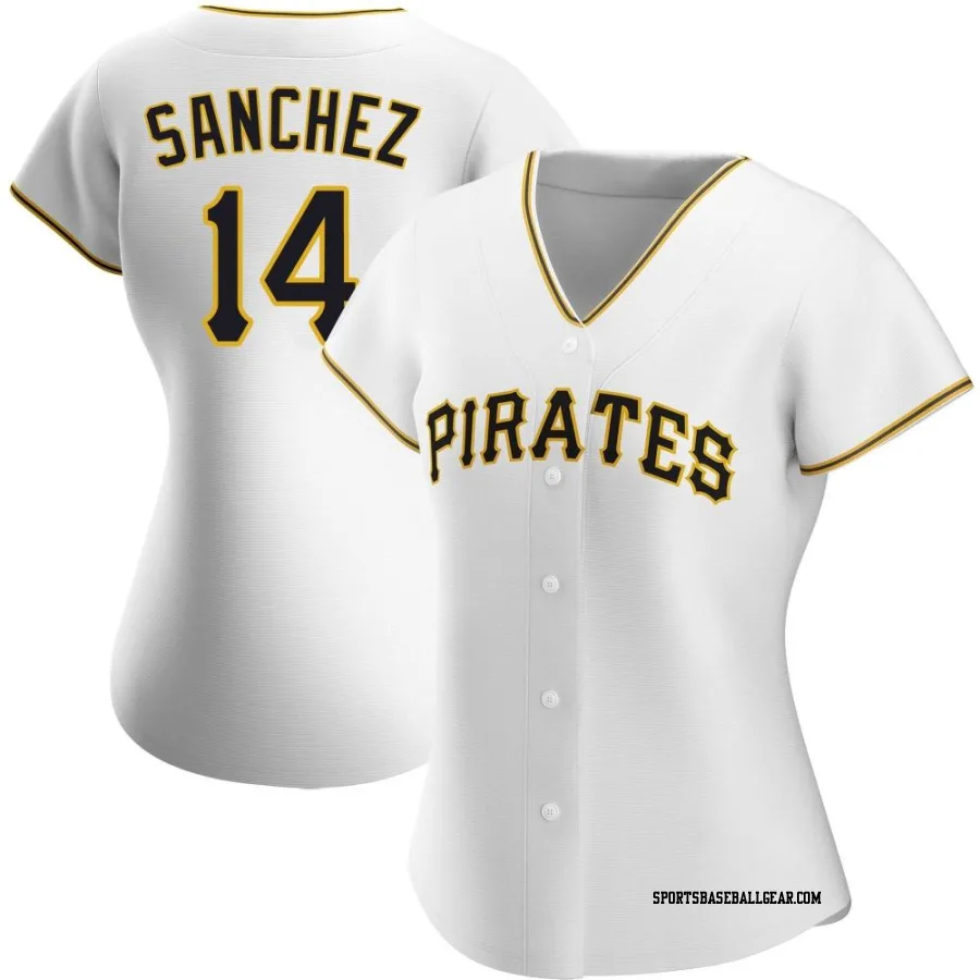 Ali Sanchez Women's Pittsburgh Pirates White Authentic Home Jersey