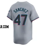 Ali Sanchez Youth Miami Marlins Gray Limited Road Jersey