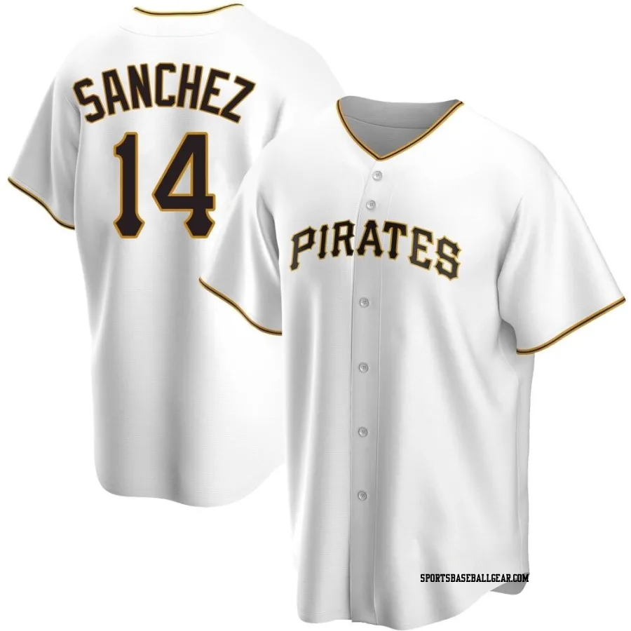 Ali Sanchez Youth Pittsburgh Pirates White Replica Home Jersey