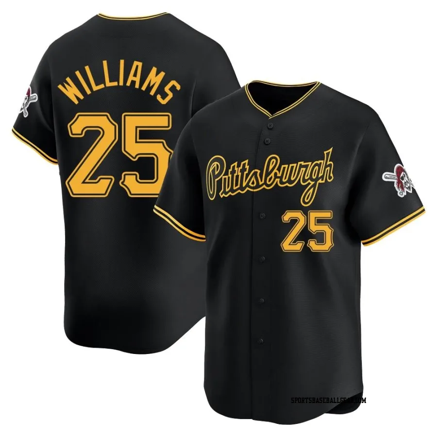 Alika Williams Men's Pittsburgh Pirates Black Limited Alternate Jersey