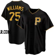 Alika Williams Men's Pittsburgh Pirates Black Replica Alternate Jersey