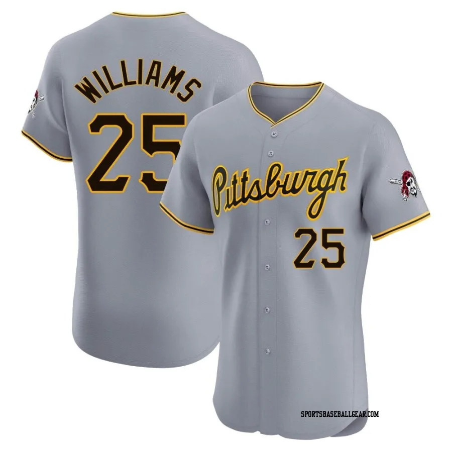 Alika Williams Men's Pittsburgh Pirates Gray Elite Road Jersey