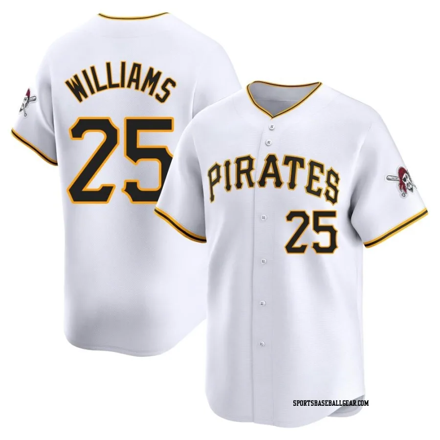 Alika Williams Men's Pittsburgh Pirates White Limited Home Jersey