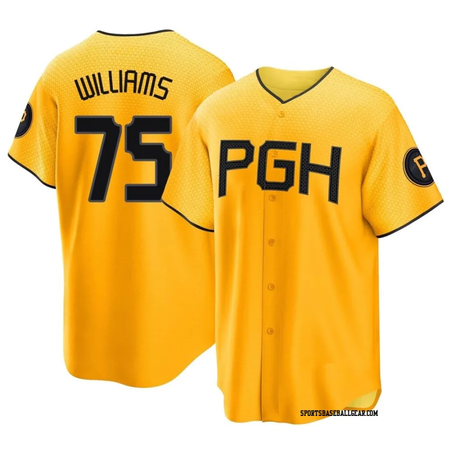 Alika Williams Youth Pittsburgh Pirates Gold Replica 2023 City Connect Jersey