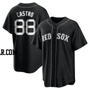 Allan Castro Men's Boston Red Sox Black/White Replica Jersey