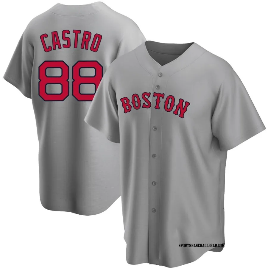 Allan Castro Men's Boston Red Sox Gray Replica Road Jersey