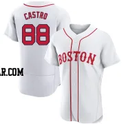 Allan Castro Men's Boston Red Sox White Authentic 2021 Patriots' Day Jersey