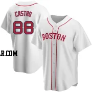 Allan Castro Men's Boston Red Sox White Replica Alternate Jersey