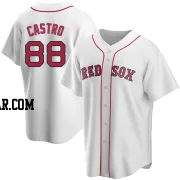 Allan Castro Men's Boston Red Sox White Replica Home Jersey