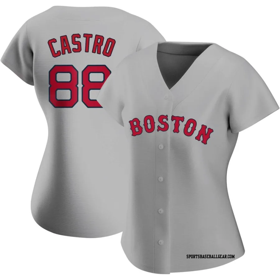 Allan Castro Women's Boston Red Sox Gray Replica Road Jersey