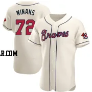 Allan Winans Men's Atlanta Braves Cream Authentic Alternate Jersey