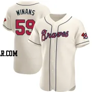 Allan Winans Men's Atlanta Braves Cream Authentic Alternate Jersey