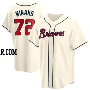 Allan Winans Men's Atlanta Braves Cream Replica Alternate Jersey