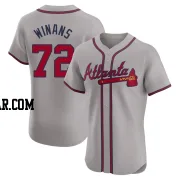 Allan Winans Men's Atlanta Braves Gray Elite Road Jersey