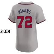 Allan Winans Men's Atlanta Braves Gray Elite Road Jersey