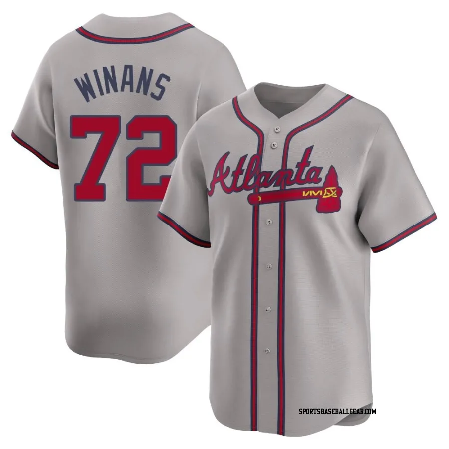 Allan Winans Men's Atlanta Braves Gray Limited Away Jersey