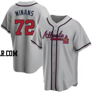 Allan Winans Men's Atlanta Braves Gray Replica Road Jersey