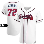 Allan Winans Men's Atlanta Braves White Authentic Home Jersey