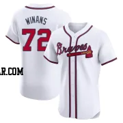 Allan Winans Men's Atlanta Braves White Elite Home Jersey