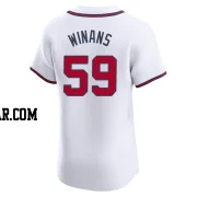 Allan Winans Men's Atlanta Braves White Elite Home Jersey