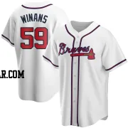 Allan Winans Men's Atlanta Braves White Replica Home Jersey