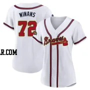 Allan Winans Women's Atlanta Braves Gold Authentic White 2022 Program Jersey