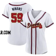 Allan Winans Women's Atlanta Braves Gold Authentic White 2022 Program Jersey