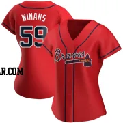 Allan Winans Women's Atlanta Braves Red Authentic Alternate Jersey