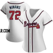 Allan Winans Women's Atlanta Braves White Authentic Home Jersey