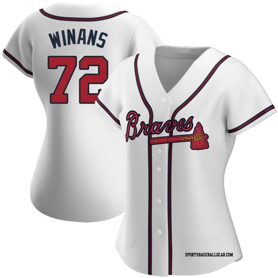 Allan Winans Women's Atlanta Braves White Authentic Home Jersey