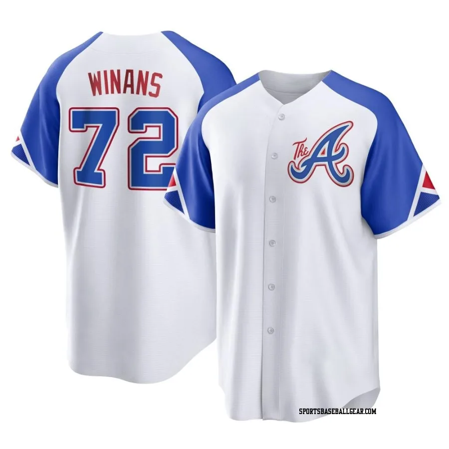 Allan Winans Youth Atlanta Braves White Replica 2023 City Connect Jersey