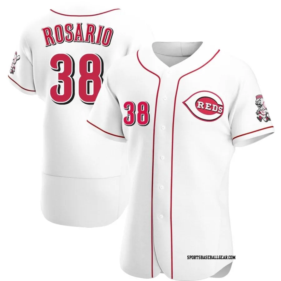 Amed Rosario Men's Cincinnati Reds White Authentic Home Jersey